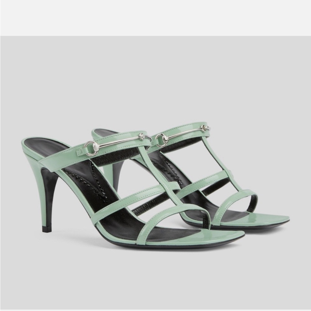 Gucci Green Strappy Heels